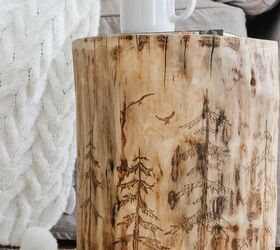 s 15 sleek simple furniture ideas that you can make in just a few hour, Transform a natural log into a rustic side table