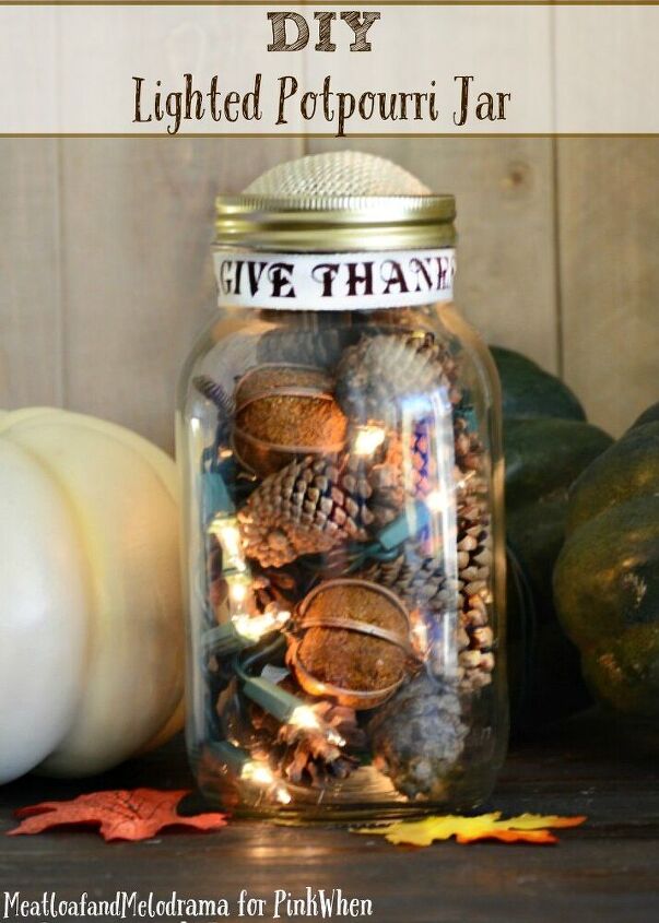 s 25 budget ways to make your home feel cozier this winter, Enjoy seasonal scents with this twinkly potpourri mason jar