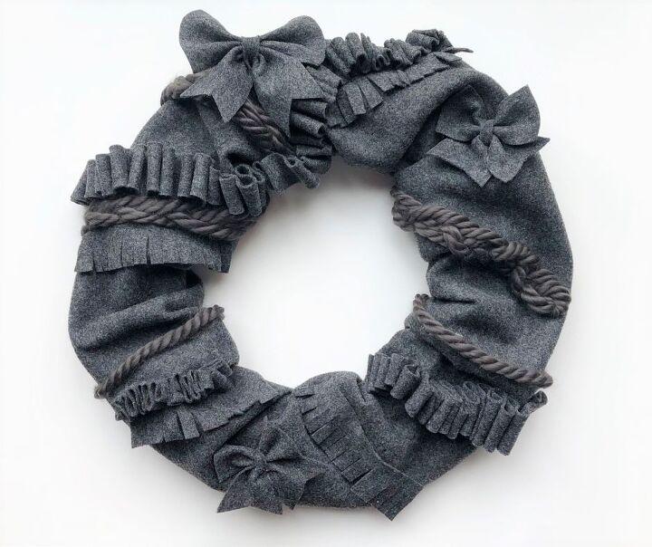 15 winter wreaths we re so ready to hang on our doors, Get funky with a unique felt wreath
