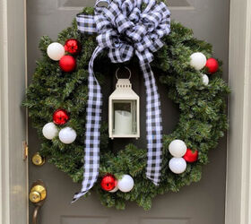 15 winter wreaths we re so ready to hang on our doors, Turn a simple store bought wreath into stunning door decor