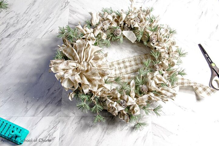 15 winter wreaths we re so ready to hang on our doors, DIY a modern farmhouse wreath for the holidays