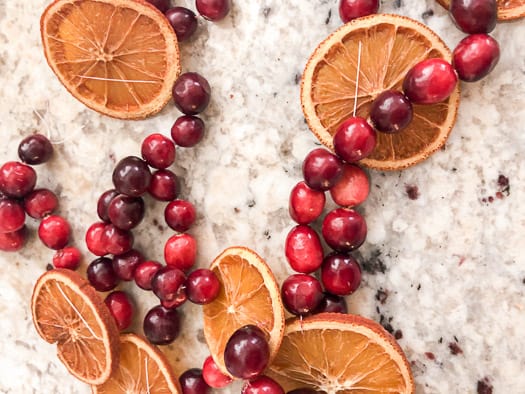 how to make a dried fruit wreath