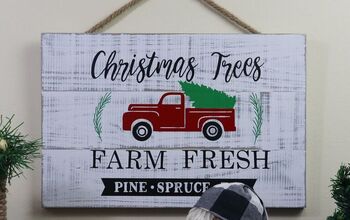 Christmas Tree Sign | Christmas Wood Sign | Wood and Vinyl Sign