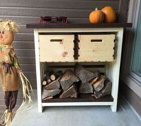 10 ridiculously cute ways to store your fire wood this season, Upgrade your front porch with this versatile firewood rack