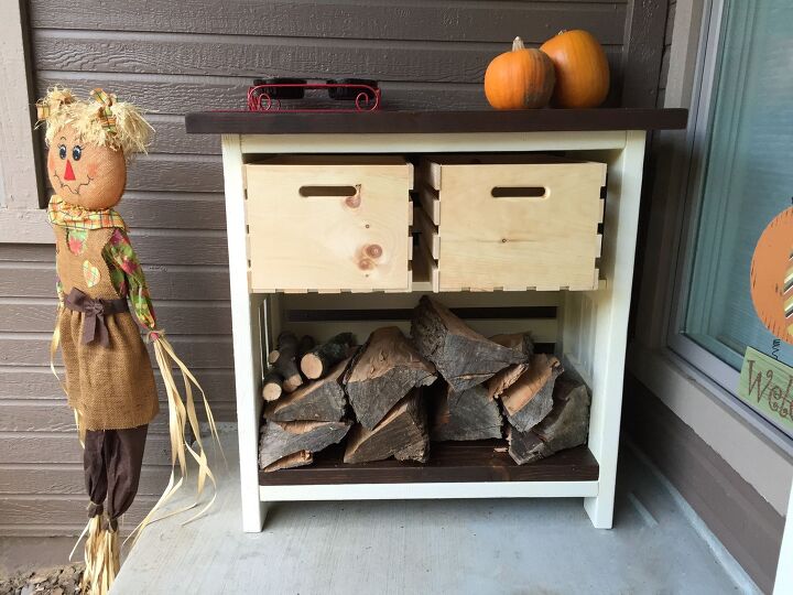 10 ridiculously cute ways to store your fire wood this season, Upgrade your front porch with this versatile firewood rack