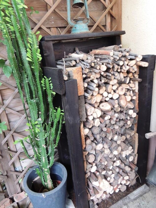 10 ridiculously cute ways to store your fire wood this season, Upcycle scrap wood into the perfect home for your firewood