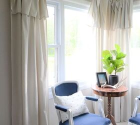 15 creative ways to upgrade your old window curtains, Get that cozy farmhouse look with no sew canvas drop cloth curtains