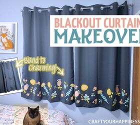 15 creative ways to upgrade your old window curtains, Dress up blackout curtains with adorable felt appliques