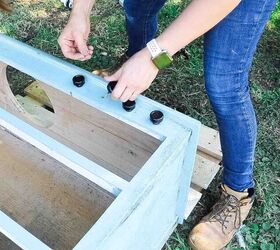 cheap mud kitchen from upcycled junk