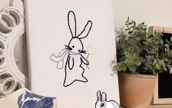Embroidered Canvas Line Art