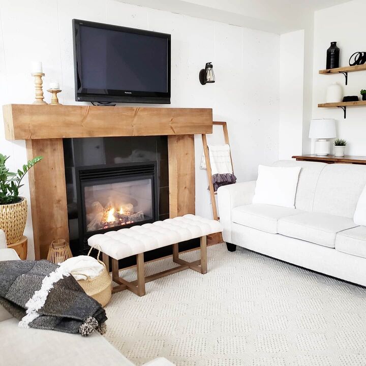 s 20 fireplace makeovers that will get your home in shape for the cold, Brighten your living room with a pure white wall