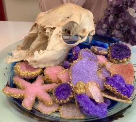 s 15 ways to copy the trendy geode look all around your home, Make your own colorful crystals using borax and pipe cleaners