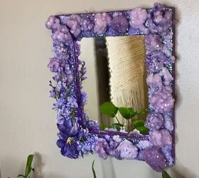s 15 ways to copy the trendy geode look all around your home, Go bold with a faux amethyst mirror frame