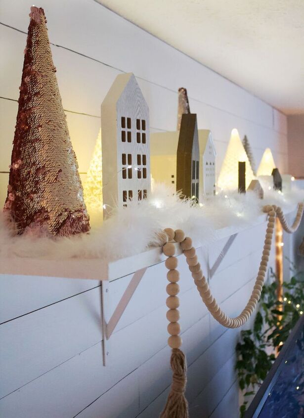 decoracin de estanteras de aldeas de navidad