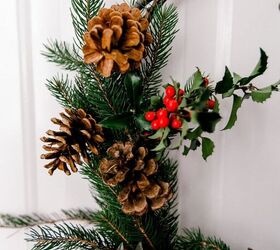 step by step hot to make christmas natural wreath for free