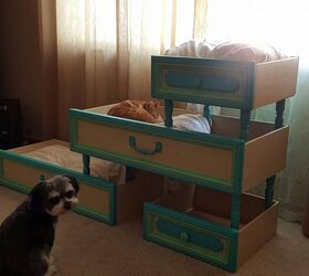 13 beautiful things you can do with that spare drawer, Pamper your fur babies with a snuggly pet hotel made from old drawers