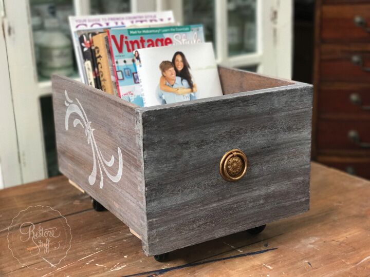 13 beautiful things you can do with that spare drawer, Go farmhouse chic with a rustic storage drawer on wheels