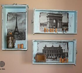 13 beautiful things you can do with that spare drawer, Turn old drawers into beautiful antique style hanging shelves