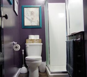 tiny bathroom reveal from embarrassment to moody stunner