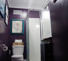 tiny bathroom reveal from embarrassment to moody stunner