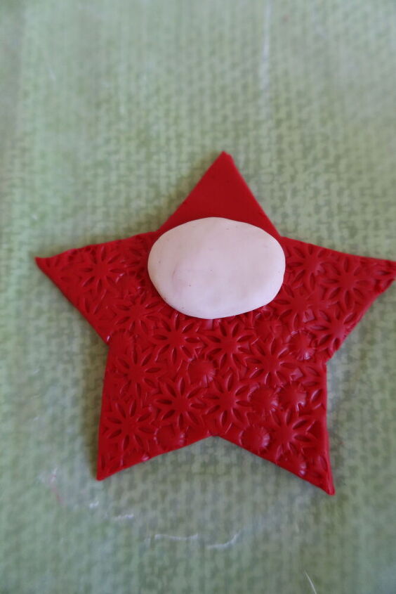 star shaped santa ornament