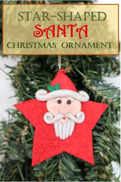 star shaped santa ornament