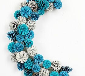 7 stunning seasonal wreath ideas from nick s seasonal decor, Pinecone Wreath