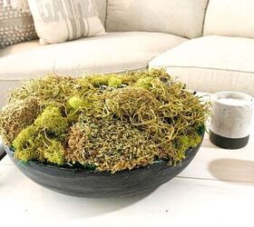 s 15 clever ways to fake high end decor in your home, Moss Bowl Centerpiece
