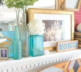 s 15 clever ways to fake high end decor in your home, Sea Glass Bottles
