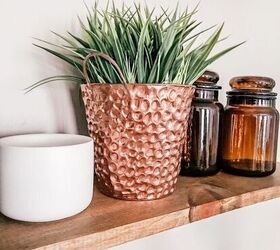 s 15 clever ways to fake high end decor in your home, Faux Copper Planter