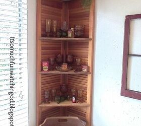 s 13 surprising ways people are using old doors in their homes, Upcycle old bi fold doors into a stunning corner shelf unit