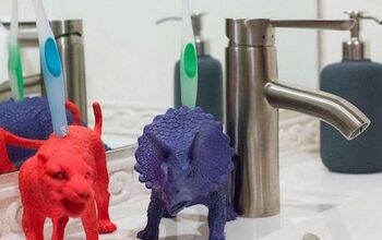  Suporte para escova de dentes de dinossauro faça você mesmo
