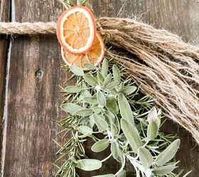 how to make a dried fruit herb garland