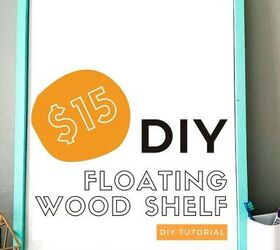 beginners tutorial for diy cheap and easy floating wood shelves