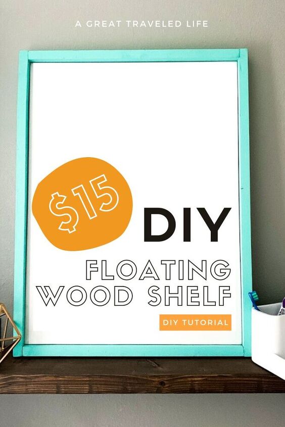 beginners tutorial for diy cheap and easy floating wood shelves