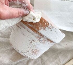 how to make aged terracotta pots with chalk paint