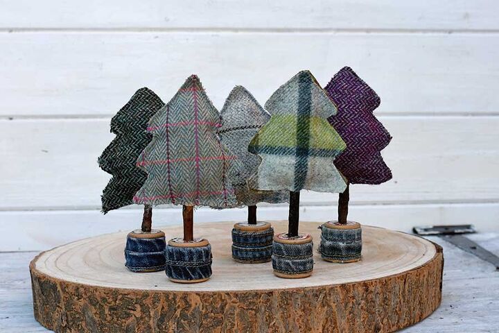 s 16 of our all time favorite christmas upcycles, Craft adorable Scottish trees from fabric scraps