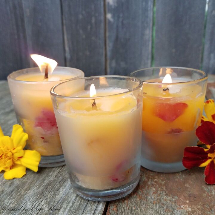 s 20 candles you should make this season, Make gorgeous candles using fresh flowers and a dash of paprika