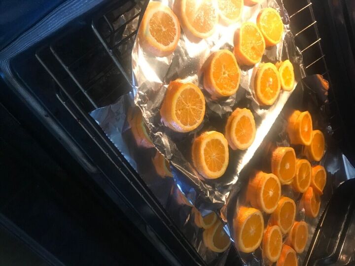 guirnalda de naranjas secas
