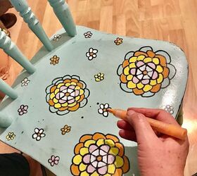 how to brighten up a chair with paint pens, Painting colour