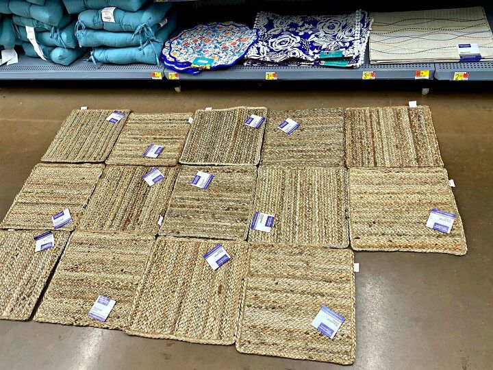 custom diy area rug from placemats