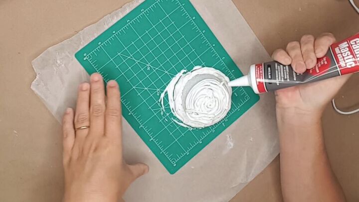 how to create a whipped cream topper using dollar tree caulk