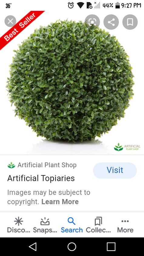 q how to make artificial round shrubs and topiay