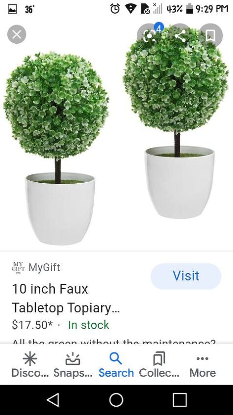 q how to make artificial round shrubs and topiay