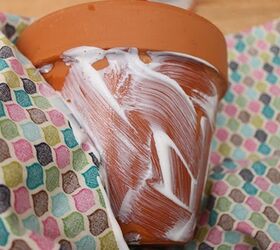 how to make diy fabric wrapped pots