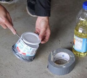 make your own mini firepit out of recycled objects, Mini firepit