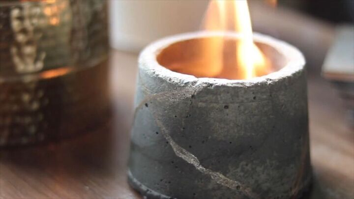 make your own mini firepit out of recycled objects, Beautiful mini firepit
