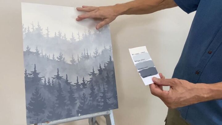 crea facilmente un mural de pinos de montana con este tutorial, Plantilla de rbol