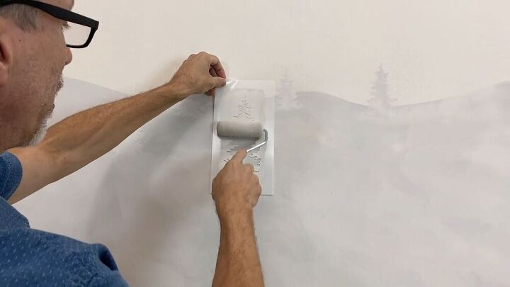 crea facilmente un mural de pinos de montana con este tutorial, Mural de pino de monta a