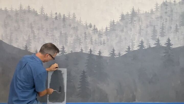 crea facilmente un mural de pinos de montana con este tutorial, C mo hacer un mural de pared de rboles